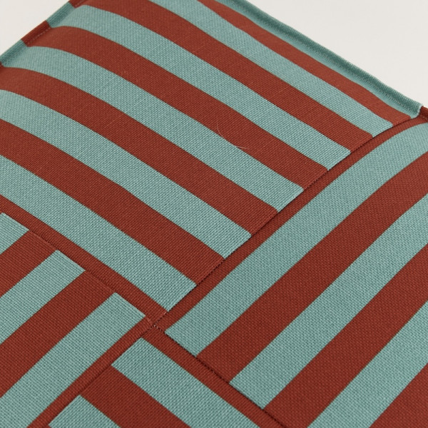 Pouf carré adulte Otto - Rouge et vert