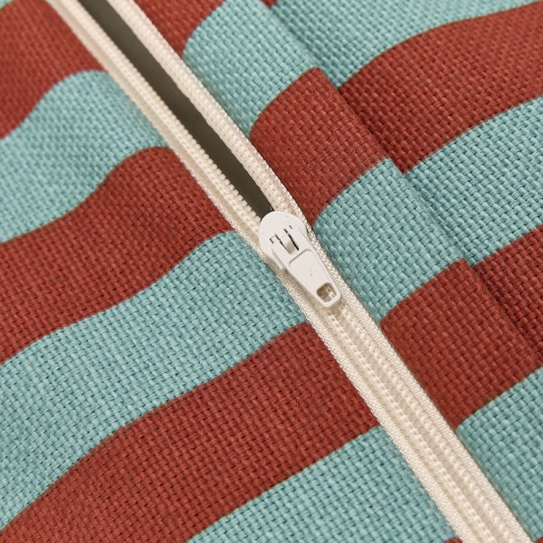 Pouf carré adulte Otto - Rouge et vert