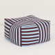 Pouf carré adulte Otto - Bleu et bordeaux