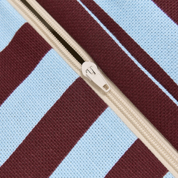 Pouf carré adulte Otto - Bleu et bordeaux