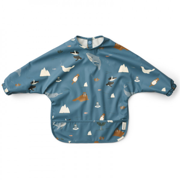 Bavoir à manches plastifié Merle - Artic Sea ocean view