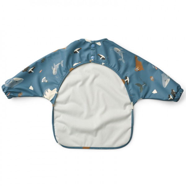 Bavoir à manches plastifié Merle - Artic Sea ocean view