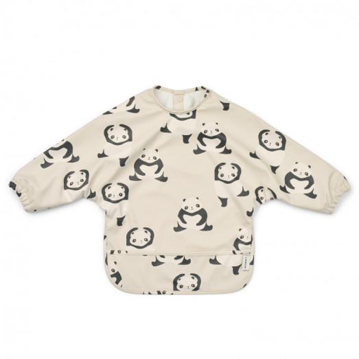 Bavoir à manches plastifié Merle - Panda sandy