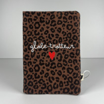 Protège passeport Léopard marron - Globe trotteur