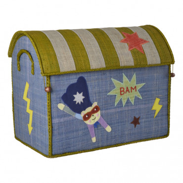 Coffre à jouets en raphia Moyen modèle - Super héros