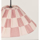 Abat-jour plissé Ava 50 cm - Burnt red checks