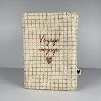Protège passeport Petits carreaux - Voyage voyage