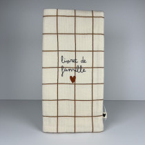 Protège livret de famille Grands carreaux