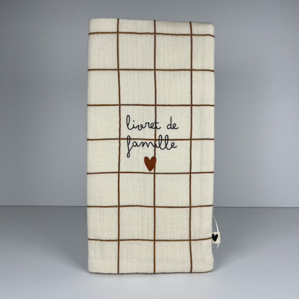 Protège livret de famille Grands carreaux