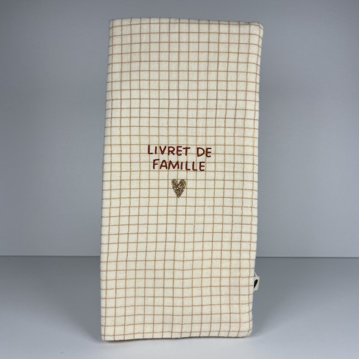 Protège livret de famille Petits carreaux