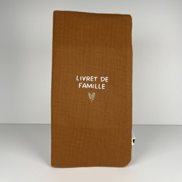 Protège livret de famille Caramel