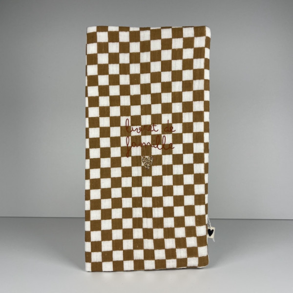 Protège livret de famille Damier