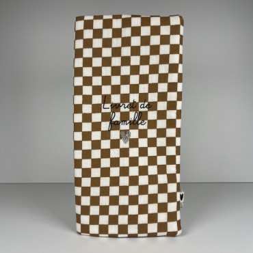 Protège livret de famille Damier