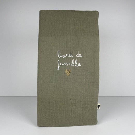 Protège livret de famille Vert olive