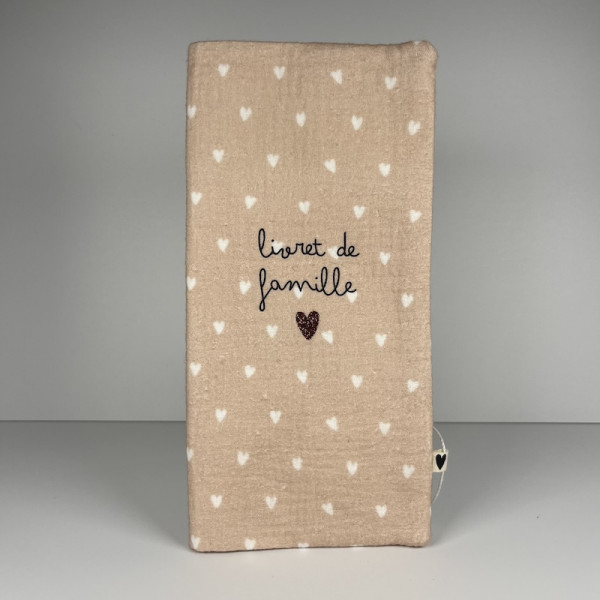 Protège livret de famille Petits coeurs