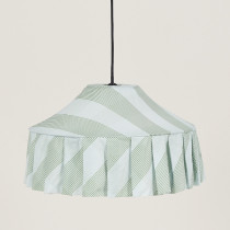 Abat-jour Nicole 50 cm - Green diagonal stripes