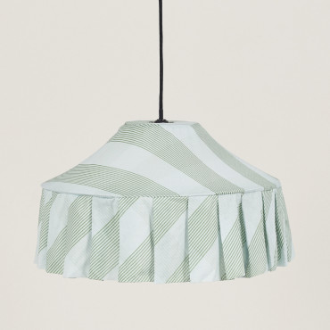 Abat-jour Nicole 50 cm - Green diagonal stripes