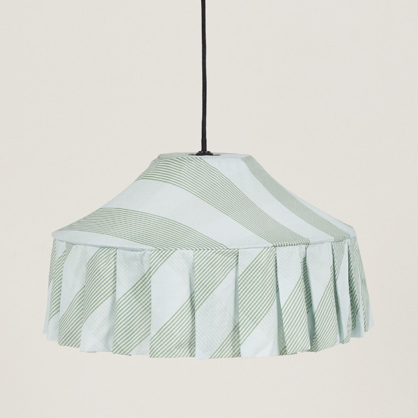 Abat-jour Nicole 50 cm - Green diagonal stripes