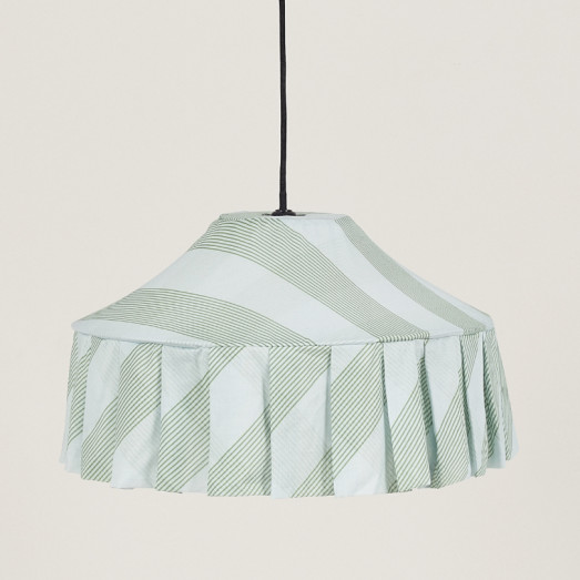 Abat-jour Nicole 50 cm - Green diagonal stripes