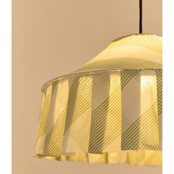 Abat-jour Nicole 50 cm - Green diagonal stripes
