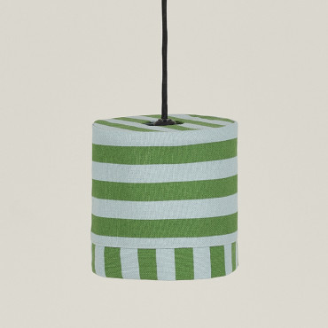 Abat-jour Linda 20 cm - Green blue stripes