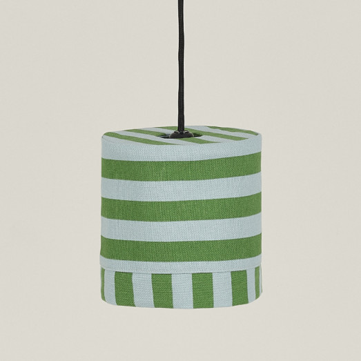 Abat-jour Linda 20 cm - Green blue stripes