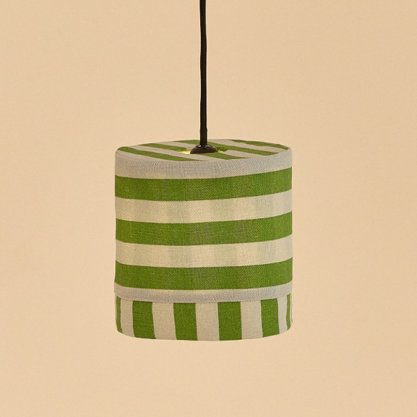 Abat-jour Linda 20 cm - Green blue stripes