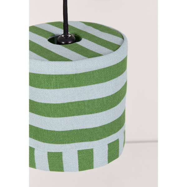Abat-jour Linda 20 cm - Green blue stripes