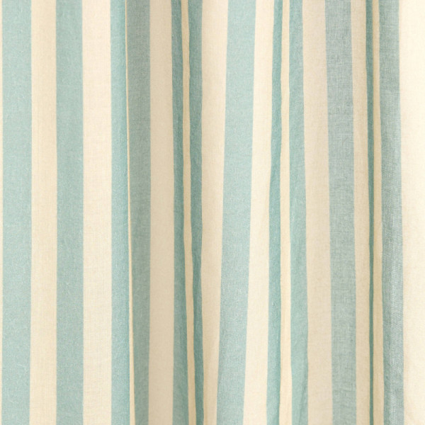 Rideau en voile de coton Wendy - Turquoise stripes