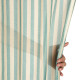 Rideau en voile de coton Wendy - Turquoise stripes