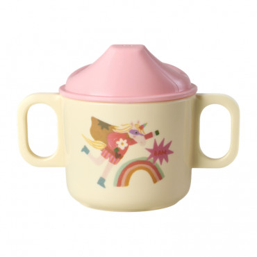 Tasse à bec bébé en mélamine - Super héroïne