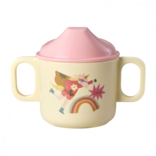 Tasse à bec bébé en mélamine - Super héroïne