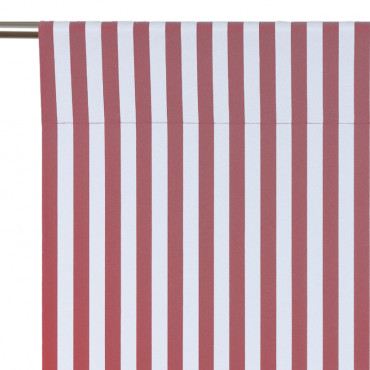 Rideau en voile de coton Wendy - Maroon stripes