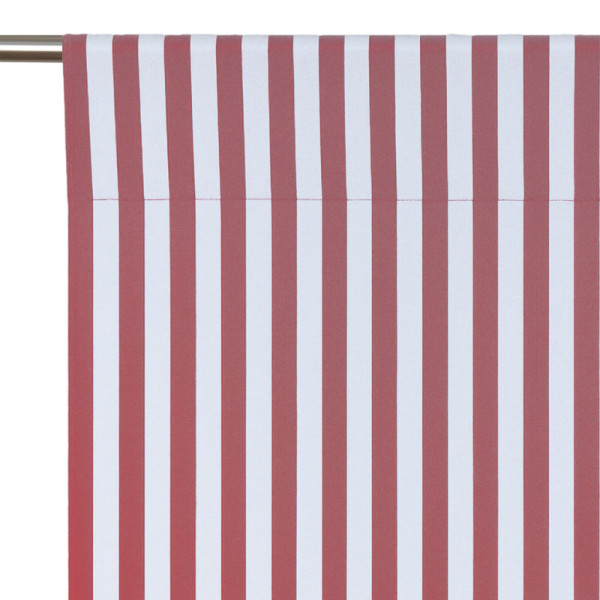 Rideau en voile de coton Wendy - Maroon stripes