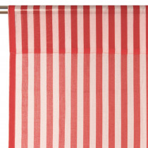 Rideau en voile de coton Wendy - Red stripes