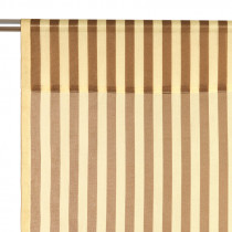 Rideau en voile de coton Wendy - Brown stripes
