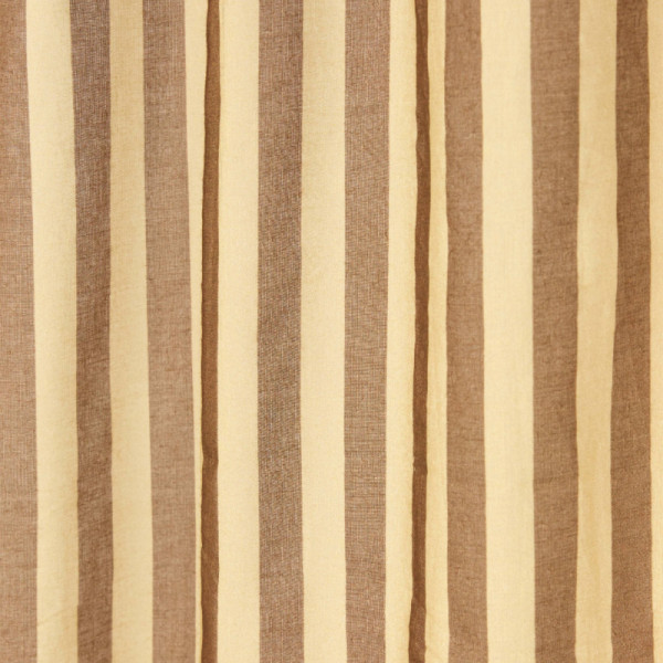 Rideau en voile de coton Wendy - Brown stripes
