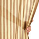 Rideau en voile de coton Wendy - Brown stripes