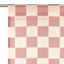 Rideau en voile de coton Wendy - Burnt red checks