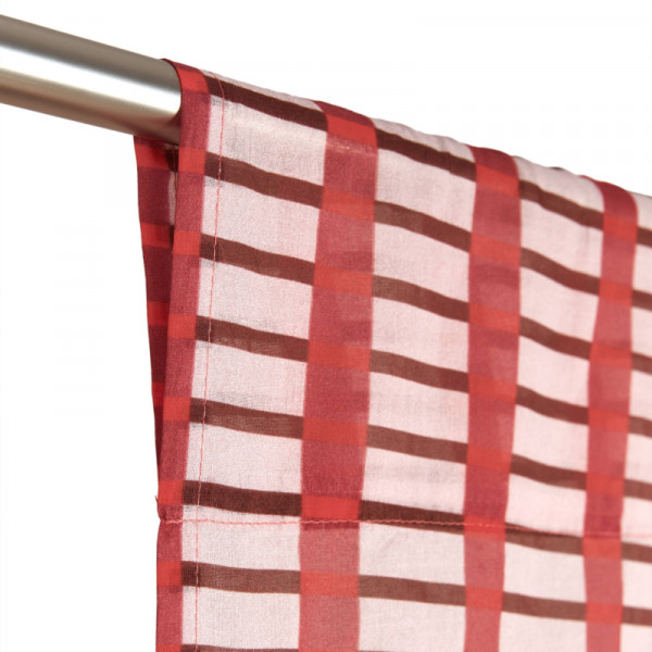 Rideau en voile de coton Wendy - Red brown mosaic