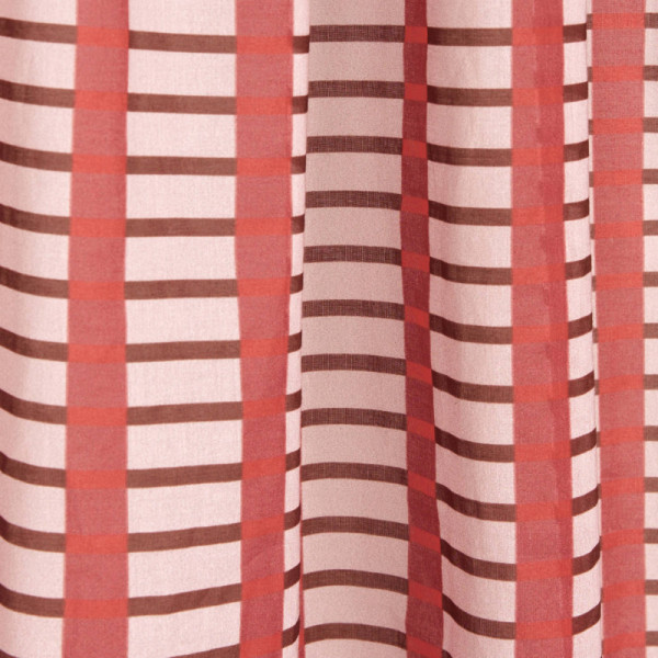 Rideau en voile de coton Wendy - Red brown mosaic