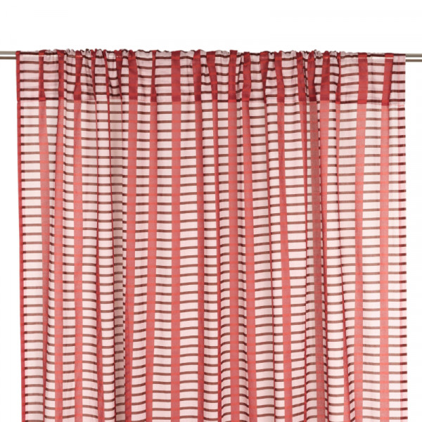 Rideau en voile de coton Wendy - Red brown mosaic