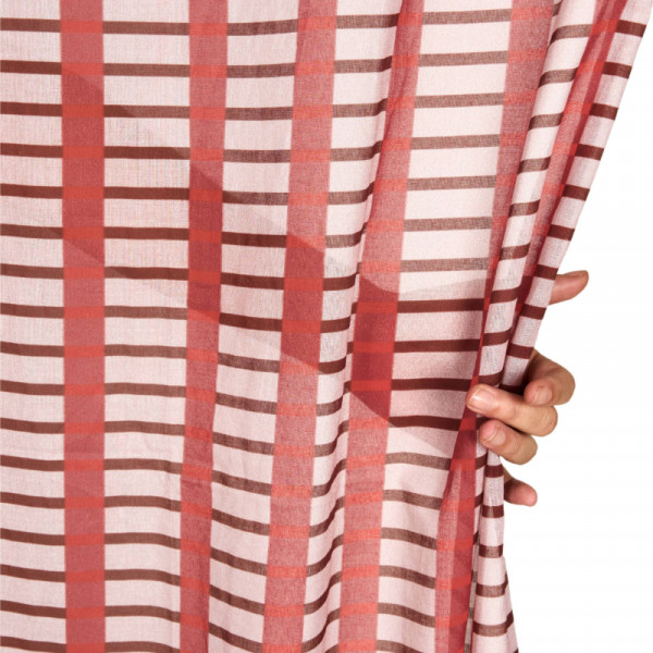 Rideau en voile de coton Wendy - Red brown mosaic