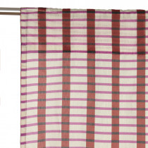 Rideau en voile de coton Wendy - Brown purple mosaic