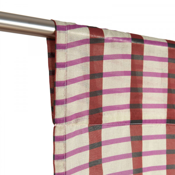 Rideau en voile de coton Wendy - Brown purple mosaic