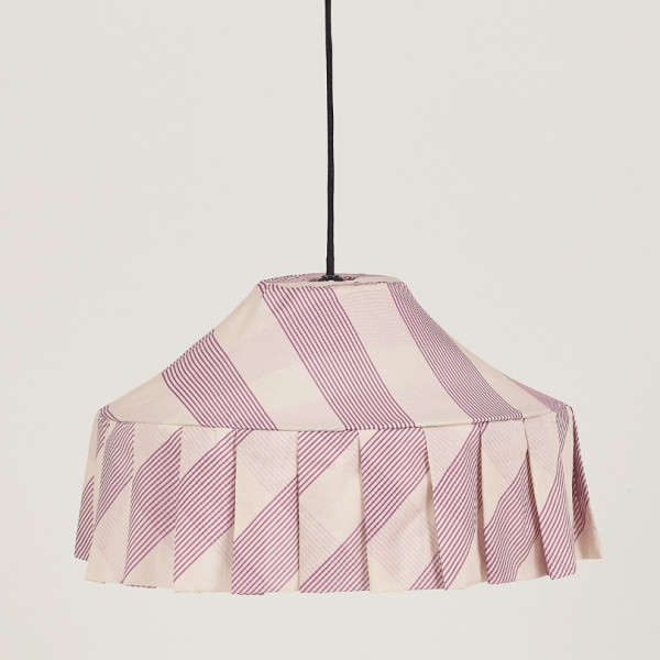 Abat-jour Nicole 50 cm - Lilac diagonal stripes