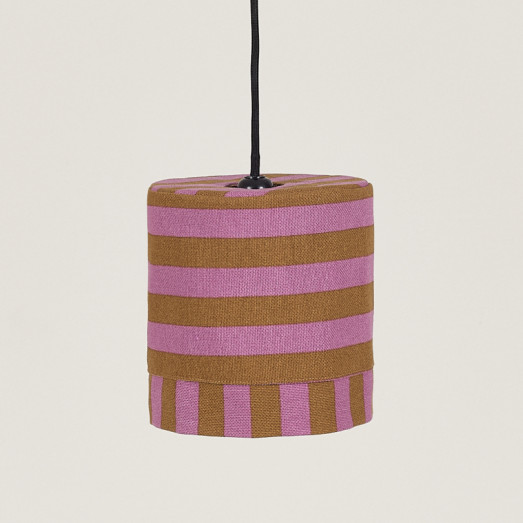 Abat-jour Linda 20 cm - Pink curry stripes