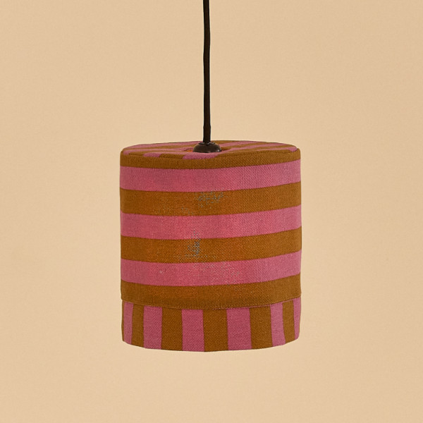 Abat-jour Linda 20 cm - Pink curry stripes