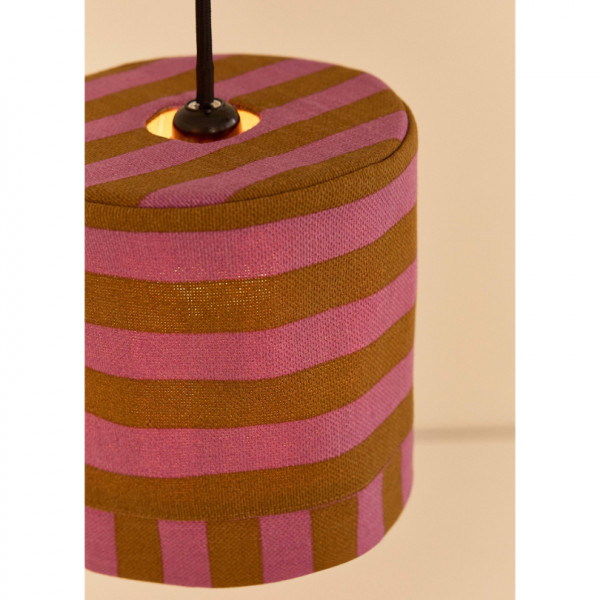 Abat-jour Linda 20 cm - Pink curry stripes