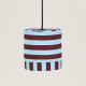 Abat-jour Linda 20 cm - Burgundy blue stripes